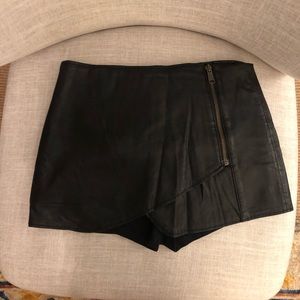 Leather skort